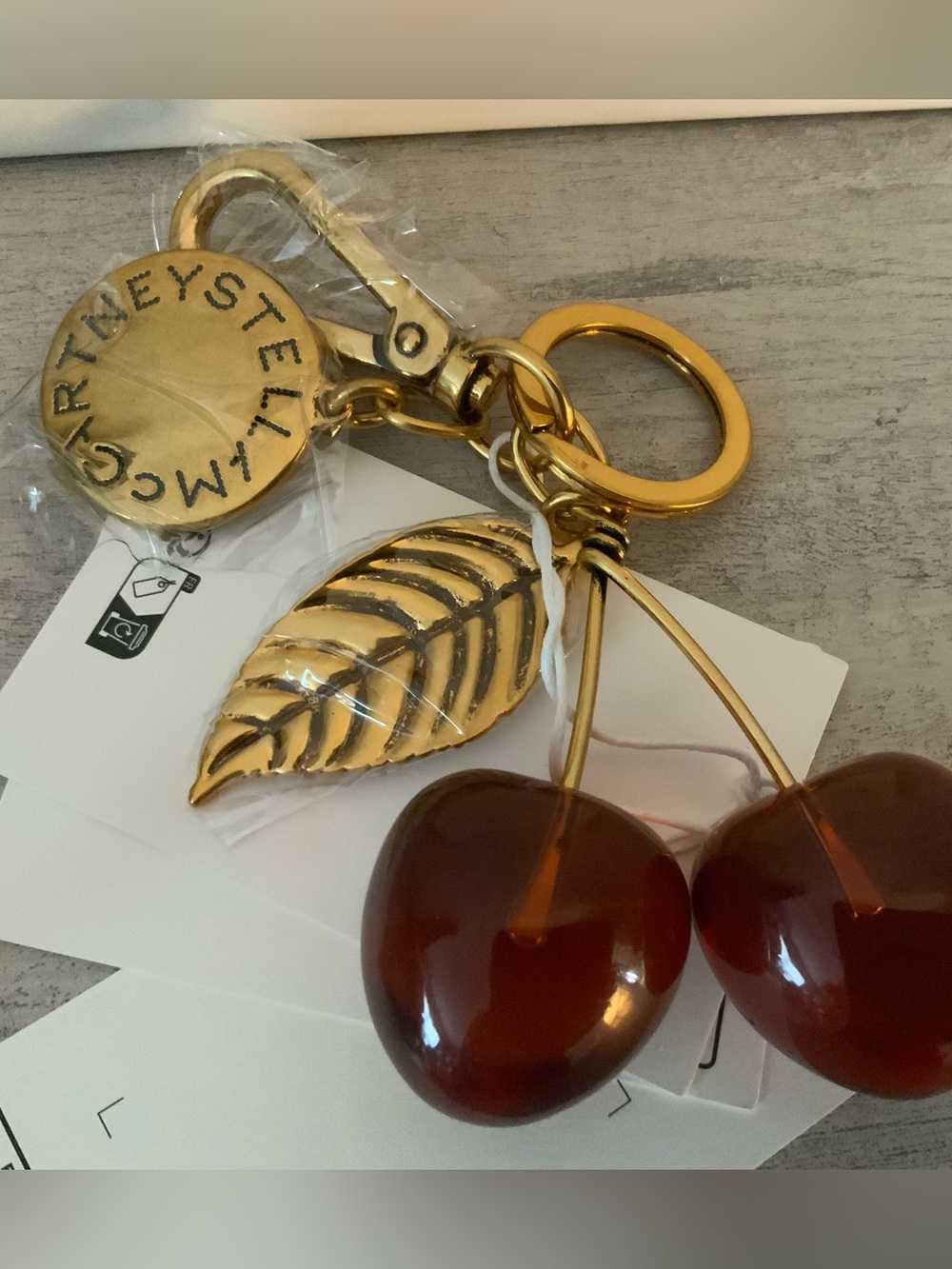 STELLA MCCARTNEY X H&M CHERRIES KEYRING PURSE CHARM